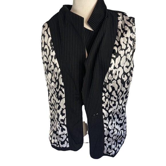 Alberto Makali Pinstripe Jacket Black Size 8 - Picture 9 of 10